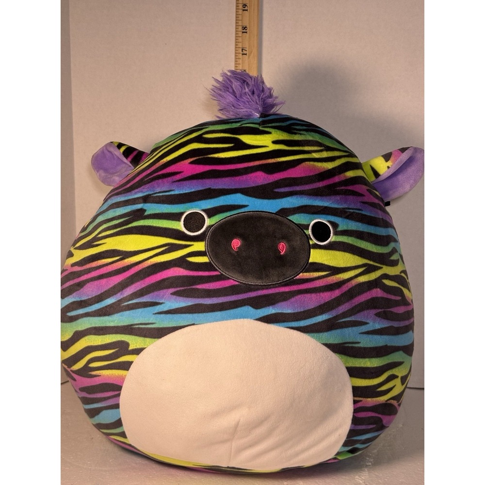 Squishmallows‎ Safiyah 16" Neon Strip Zebra Plush 2021